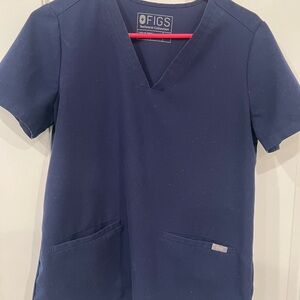 Figs navy blue Scrub Top. Excellent condition.
